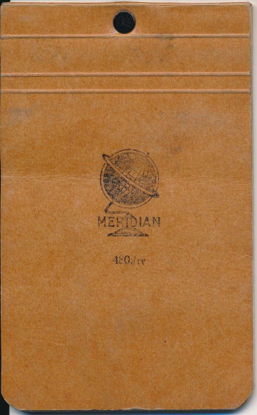 Přebal notýsku používaného na výzkumu