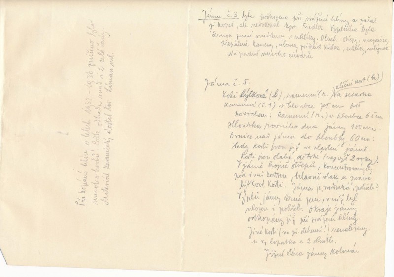 Záznam z výzkumu v roce 1936