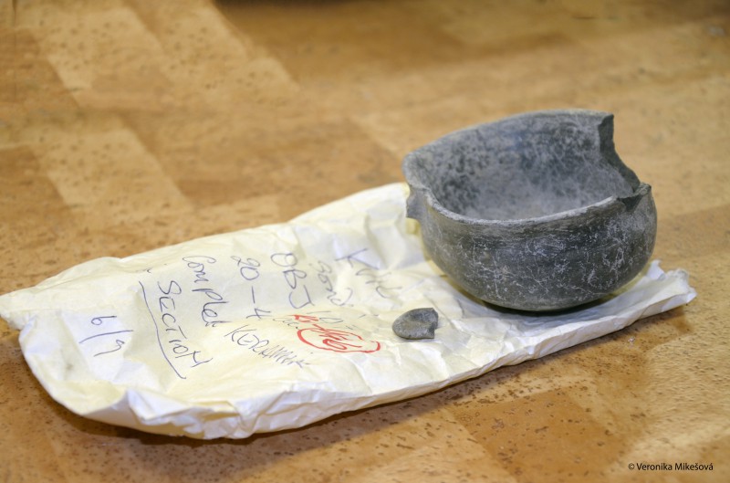 Nálezy jsou uloženy ve vlastních sáčcích, které jsou přehledně popsány. 